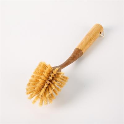 China Eco-friendly Long Brush Baby Bottle Wash Pot Sisal PP Handle Detail Wood Cleaning Brush Sustainable for sale