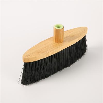 China Home Eco-friendly Bamboo Push Broom Sweeping Household Manufacturers Mop Brush Plastic Soft Head for sale