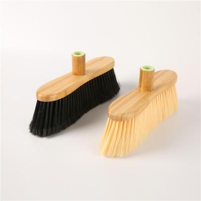 China Home Household Cleaning Durable Soft Brooms Manufacturers Wood Head Plastic Head Broom Wholesale for sale