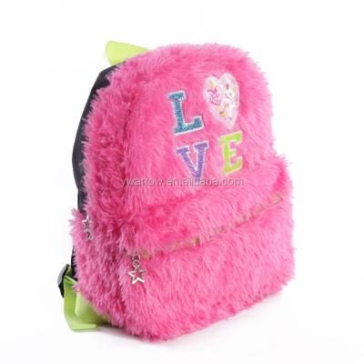 China Wholesale Fashion Girls Plush Bling Bling Glitter Cute Backpack Anti-theft Women Cute Baby Mini Backpack School Bag for sale