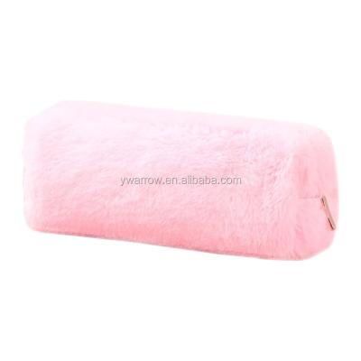 China Custom Lightweight Plush Pink Fluffy Fur Bag Makeup Bag Storage Cosmetic Stationery Pencil Case for School Gifts for sale