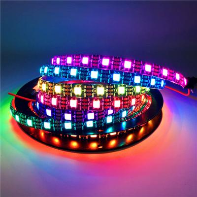 China Built-in 5v 144d/m IC RGB full color working low voltage light bar 5050 led phantom light strip wholesale dreamlites for sale