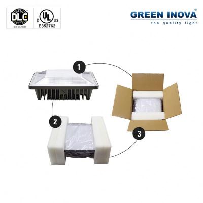 China Warehouse CUL DLC Premium Listed Wholesale Recessed Light LED Canopy Nichia LED Canopy Light for sale