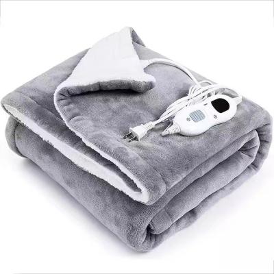 China PORTABLE heated blankets, machine washable soft and quick heating comfortable electric throw blanket with hand controller for sale