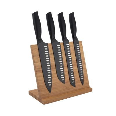 China Viable Hot Selling Magnetic Knife Block Acacia Wooden Kitchen Knife Side Holder Knife Accessory for sale