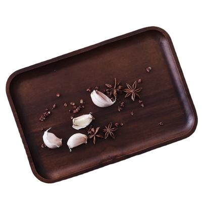 China Eco-friendly Hot Wooden Dinner Bread Tea Coffee Vending Trays Round Food Or Acacia Serving Rectangle Wooden Tray for sale