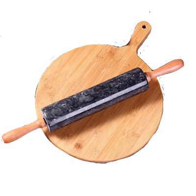 China New Design Kitchen Utensils Fashional Marble Sustainable High Quality Rolling Pin With Cradle for sale