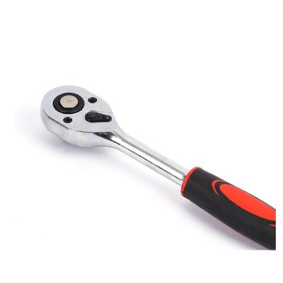 China Tighten Locking & Extendable Reversible Soft-Grip with Flexible head 72-Teeth Geared Action Ratchet Wrench for sale