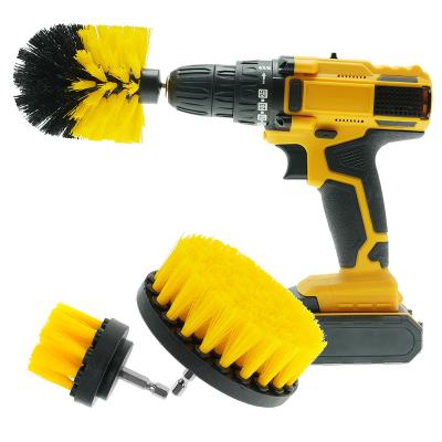 中国 Tile Drill Brush Attachment Style Brush Set For Drill Suitable For Cleaning / Scrubbing 販売のため