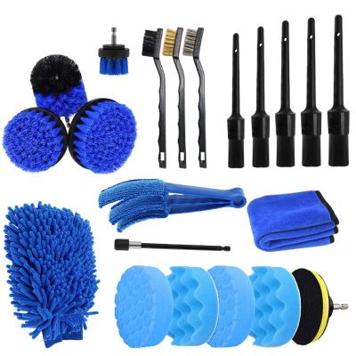 China Pincel de detalhamento de automóveis flexível de borracha de polipropileno (PP Bristle Car Detailing Brush) Mediana rigidez para fácil limpeza Design ergonómico à venda