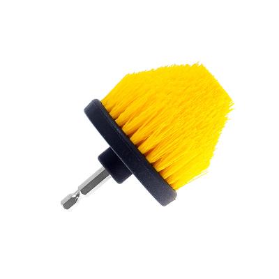 China Yellow Color  2.5 inch Pp Material  Brush With Electric Drill Brush For Car Cleaning for sale