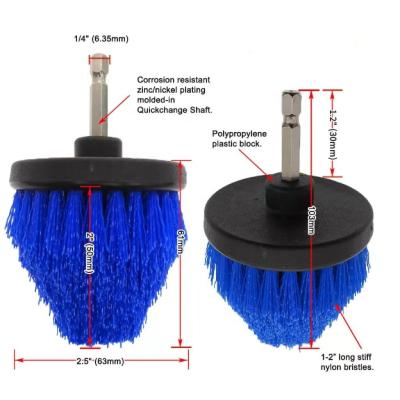 中国 Blue Color Drill Brush Scrubber For Efficient Surface Cleaning 販売のため