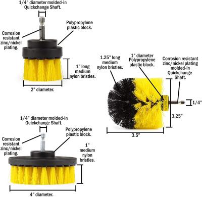 China 3pcs Drill Brush Set  For Cleaning House And Car for sale