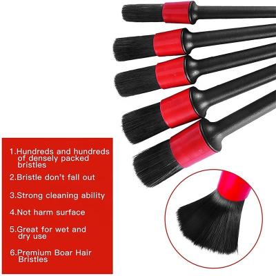 중국 5 Different Sizes Car Cleaning Brush Detailing Brush Set For Car Car Wash Brushes 판매용