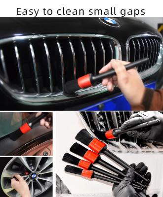 중국 Detailing Brush For Car 5 Pack Auto Black Detail Brush 판매용