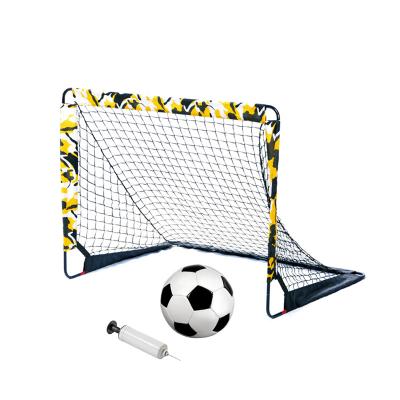 China Durable Iron Post Soccer Goal Set Kids Soccer Ball Net For Backyard Training Goals Sport Goal Net With Ball And Pump for sale