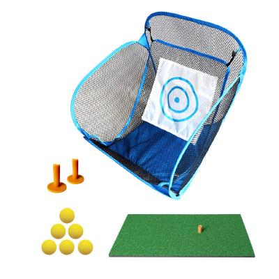 China Indoor Small Package Folding Kids Golf Quick Up Devil's Throw Net With Golf Target for sale