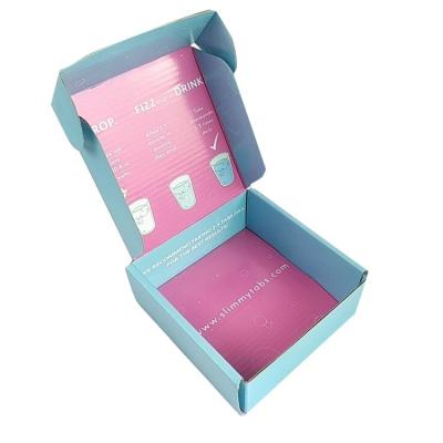 China Recyclable Cute Design Custom Free Shipping Pink Mailer Packaging E-Line Shipping Paper Shipping Box For Cosmetic/Skincare/Self Care Business for sale