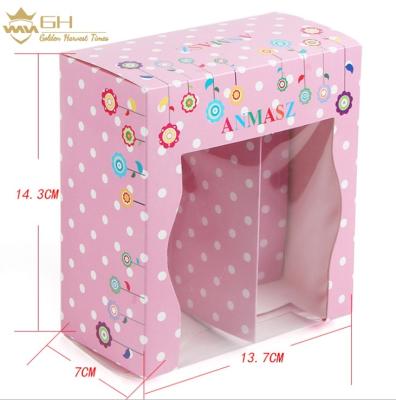 China Lovely Recyclable Cardboard Nice Girl Doll Packing Box With PVC Window for sale