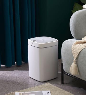 China Large Capacity Kitchen Trash Bin with Automatic Infrared Motion Sensor Silent Open Narrow Lid for Bathroom Bedroom USB Chargeble Waste Bin for sale