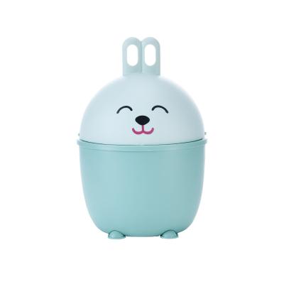 China Cartoon Waste Basket Waste Storage Bin Mini Garbage Organizer Desktop Trash Can Dormitory Desk Student Cartoon Bin for sale