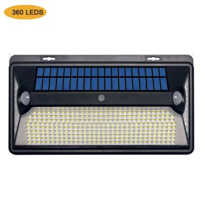 China Garden 360 LED IP65 Waterproof Security Solar Wall Lights, 3 Modes Outdoor Wireless Solar Lights for sale