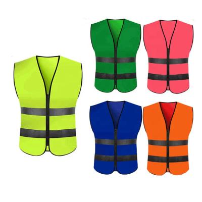 China Wholesale Custom High Visibility Green Hivi Vest 100% Polyester Visibility Reflective Vest for sale