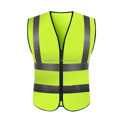 China Custom Made Green Polyester High Visibility Vest Safety Wholesale High Visibility Vest 100% Reflective Vest for sale