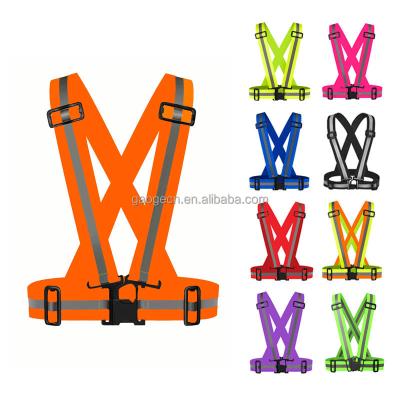 China Traffic Police High Visibility High Reflective Safety Running Belt Vest for sale