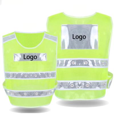 China Factory INSTANT SALE Various LED Orange High Visibility Vest With Led Outdoor Lights Night for sale