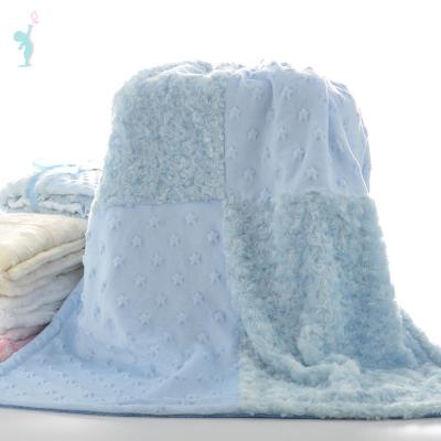 China Wholesale high quality wearable custom baby blanket minky stitch baby rose blanket for sale