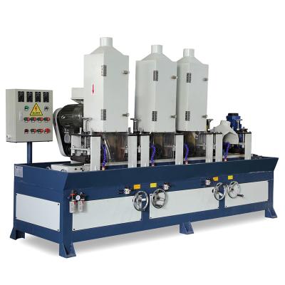 Cina 3 head abrasive belt hairline finishing machine Conveyor Belt Grinding Machine in vendita