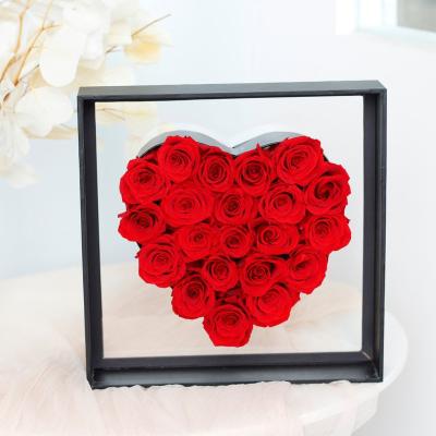 China Real natural grow roses decorative flowers eternal immortal infinity stabilized forever preserved roses in gift box for valentines day gift for sale