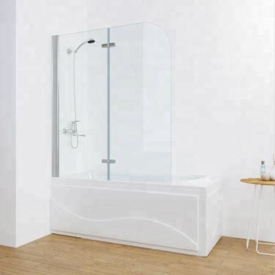 China With Frame Wholesale 6mm Shower Tub Double Folding Glass Screen With CE for sale