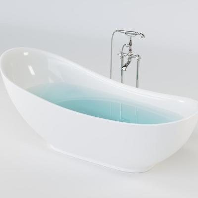 China Freestanding New Design Oval White Acrylic Baby Soaking Freestanding Bathtubs for sale