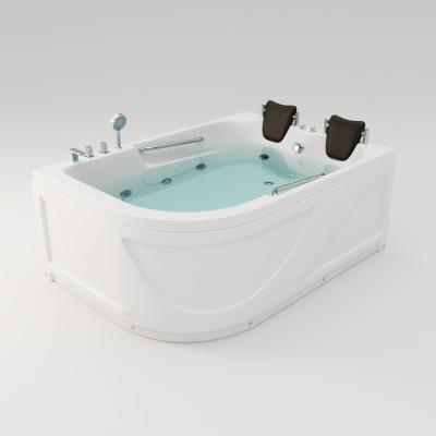 China Alibaba Eco-friendly Material Wholesale Acrylic Whirlpool Air Massage Two Person Indoor Bathtubs with CE for sale