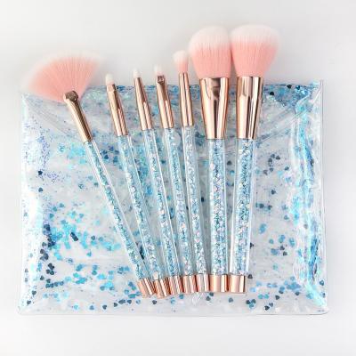 China Angular Blush Bling makeup brushes with Amazon bag sellingbrochas de maquillaje hot glitter for sale