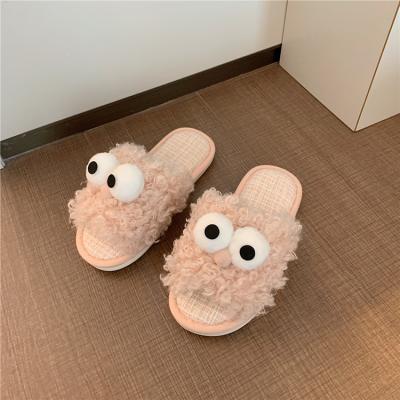 China Cushioning Wholesale Plush Slippers Ladies Non-slip Warm Casual Shoes for sale