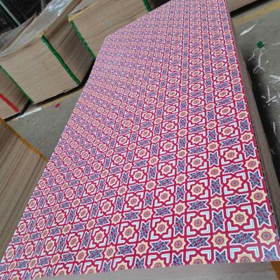 China Traditional Decorative Paper Flower Overlay Plywood Poly Plywood For Wall And Ceiling for sale