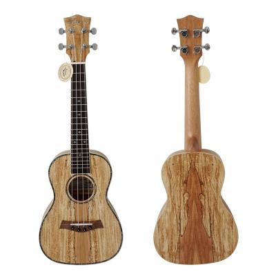 China Spalted Maple Aiersi Brand Hot Sale Laminated Spalted Maple Concert Ukulele 23inch Handmade Ukelele for sale