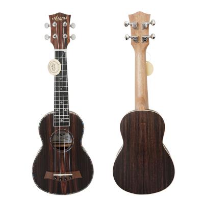 China Aiersi Brand OEM ODM Java Ebony Abalone Ukulele Porcelain Mahogany Ukelele for sale