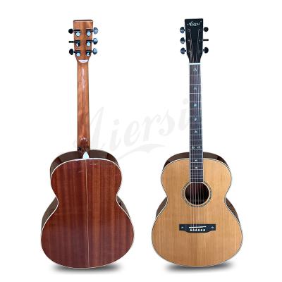 China Olson mahogany brand new handmade custom manhogany body design Aiersi acoustic guitar for sale