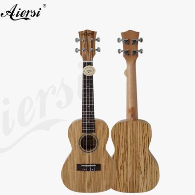 China Aiersi Zebra Ukulele Wholesale High Grade Handmade Custom Concert Laminated Ukulele Wood For Sale for sale