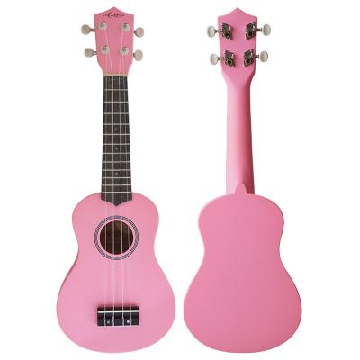 China custom sinomusik color basswood soprano laminated pink ukulele aiersi wholesale price basswood hawaii ukelele guitar 21 inch for sale