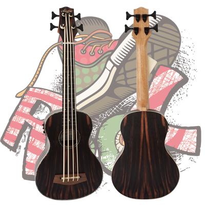 China Java Ebony Aiersi Brand China Made Java Ebony Body Electric Bass Ukulele U Fretless Bass Guitar Ukulele Comfort for sale