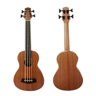 China Wholesale Price Sapele Laminated Custom Aiersi Brand 30 Inch Ukelele Bass Mahogany Body Electric Ukulele U Bass Guitar for sale