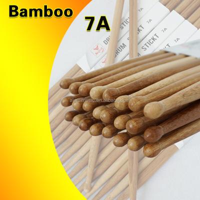 China Bulk Cheap Price 7A Solid Bamboo Drum Solid Wooden Bamboo Sticks for sale