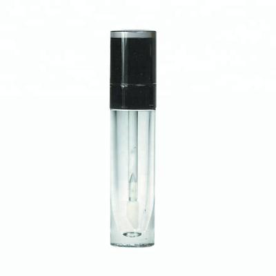 China Custom Cosmetics Label Round Clear Lip Gloss Bottle Cosmetics Tube Plastic Hot Stamping for sale