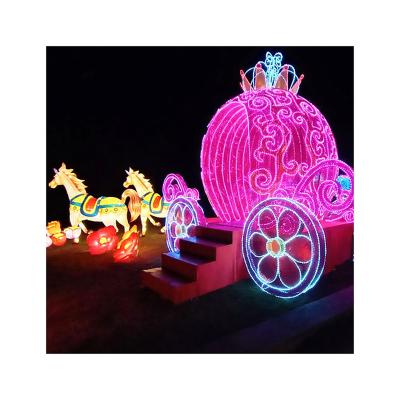 China Christmas Indoor Outdoor Silk Lantern Decoration Deer Festival Animal Lantern For Park for sale