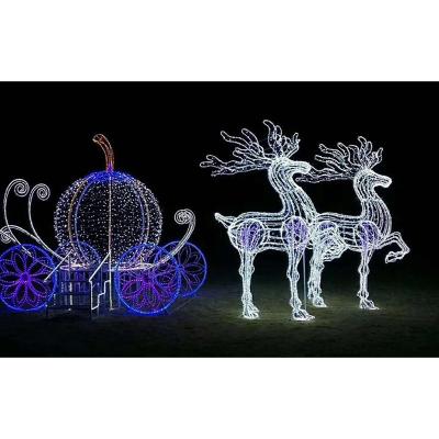 China Indoor Outdoor Life Size Elk Deer Chinese Festival Lantern Animal for sale